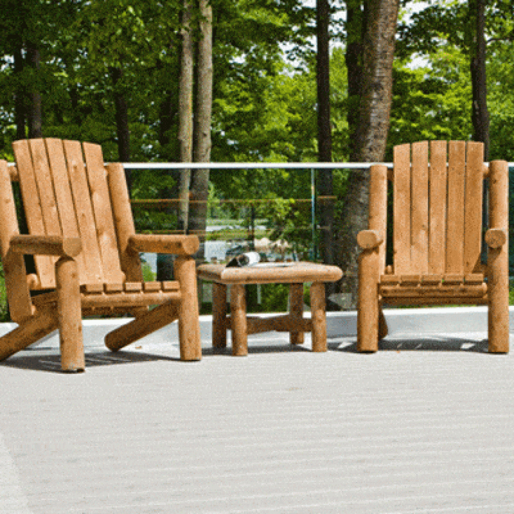 Wood on sale log chairs