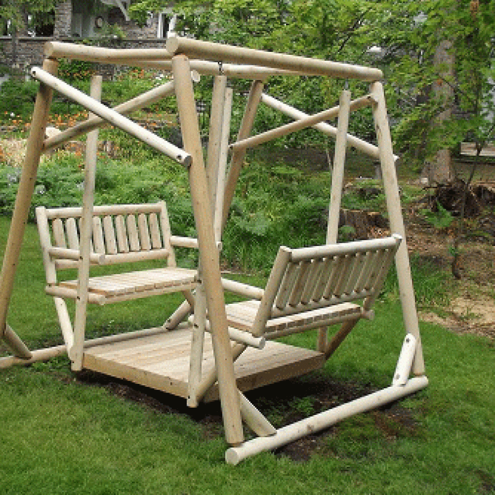 Wooden on sale glider swings