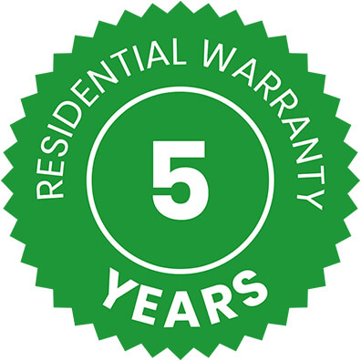 5 Years Residential Warranty