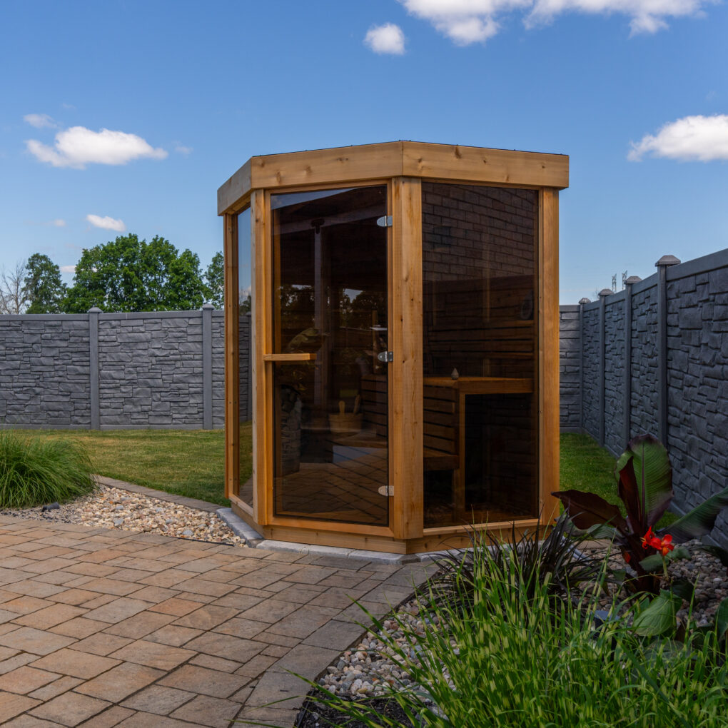 5 sided trinity sauna from leisureccraft