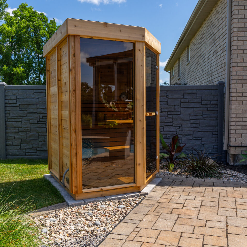 small backyard sauna from leisurecraft