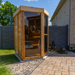 small backyard sauna from leisurecraft