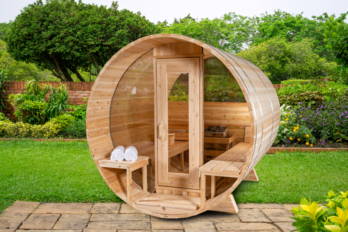 Canadian Timber Serenity MP Barrel Sauna CTC2245MP - Leisurecraft